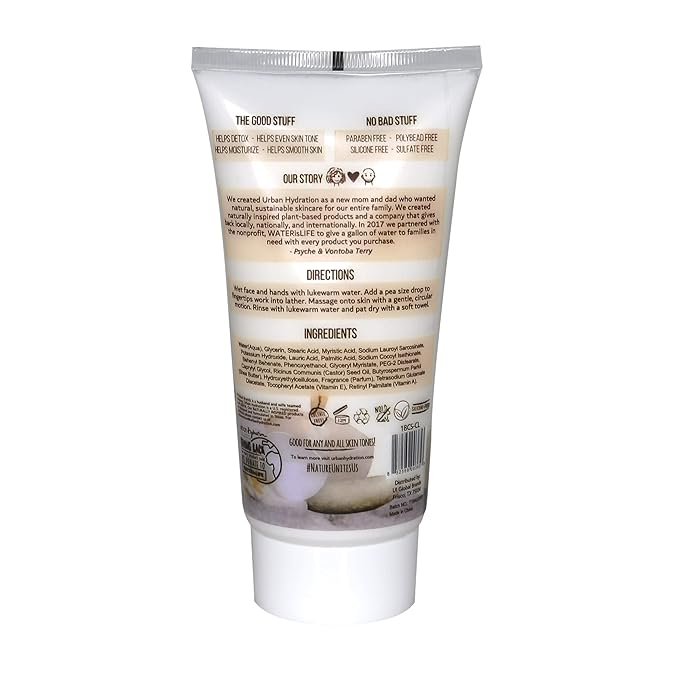 Urban Hydration Castor and Shea Face Cleanser and Face Lotion Duo Pack | Combats Dry Skin, Cleanses, Hydrates, and Evens Skin Tone, For All Skin Types, Leaves Skin Glowing and Smooth