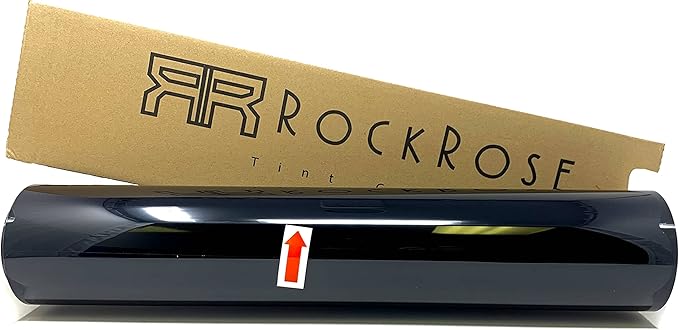 RockRose 20% Premium Carbon Car Window Tint Film 20 in x 10FT 2PLY Charcoal Privacy Film UV, Heat Blocking Tint for Car or Home Adhesive Film Easy Shrink, Plotter Friendly Pro Grade