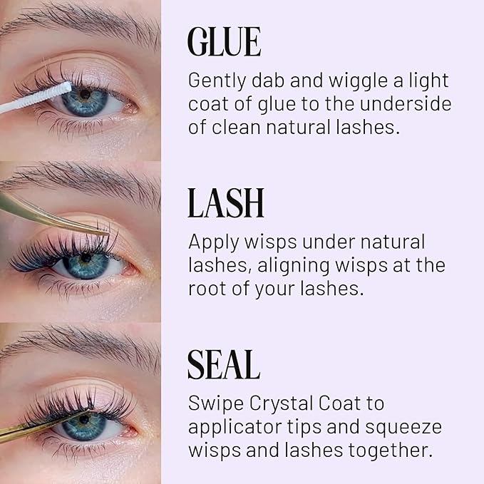 Lilac St - Volume Dramatic Faux Eyelash Clusters (12mm) - Dense & Distinctive Look - DIY Lash Extension Wisps - Lightweight & Lifelike - Lasts 10 Days - Korean Silk - Cruelty Free, Vegan - 10 Lashes