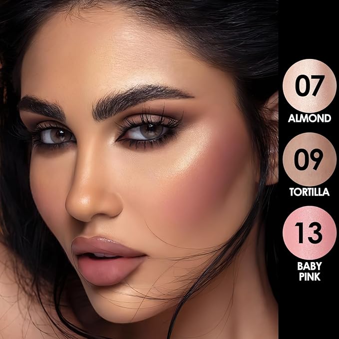 FOCALLURE 3PCS Cream Contour Stick - Highlighter Bronzer Blush Set for Face Sculpting, Non-Greasy Longwear Makeup, Easy to Blend with Natural Matte Finish,SET 3