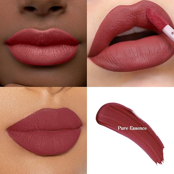 3-Pack Multicolor Matte Liquid Lipstick Set – Smoky Rose, Dusty Rose & Peachy Pink – Long-Lasting, Smudge-Proof, Waterproof – High-Pigment, Transfer-Resistant Colors for All-Day Wear
