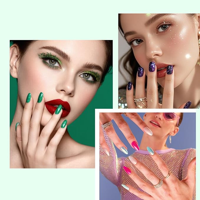Acrylic Nail Brush Size #20, 100% Pure Kolinsky Nail Art Brushes for Acrylic Application, Sturdy Starry Handle Oval Shaped Nail Design Tools for Professional Manicure DIY, Green