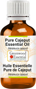 Greenwood Essential Pure Cajeput Essential Oil (Melaleuca cajeputi Steam Distilled 5ml (0.16 oz)