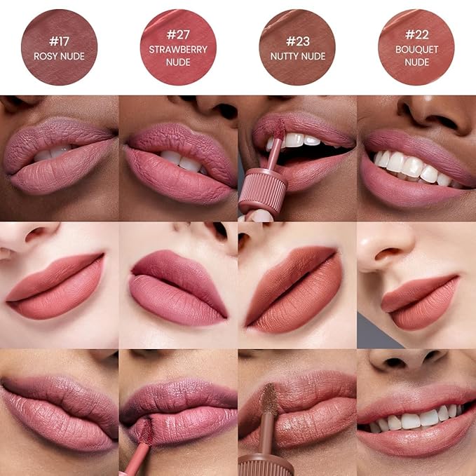 Peripera Ink the Velvet Lip Tint - High Pigment Color, Longwear, Weightless, Not Animal Tested, Gluten-Free, Paraben-Free (23 NUTTY NUDE)