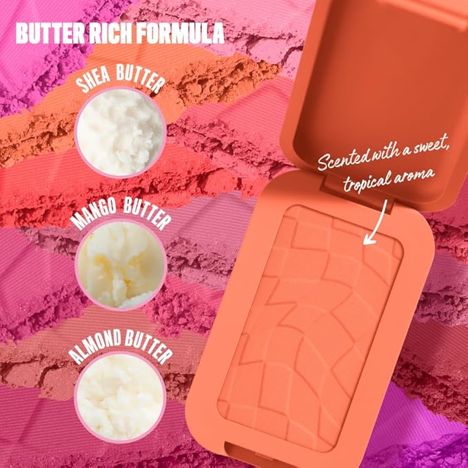 NYX PROFESSIONAL MAKEUP Buttermelt Powder Blush, Fade and Transfer-Resistant Blush, Up to 12HR Make Up Wear, Vegan Formula - Sooner The Butta