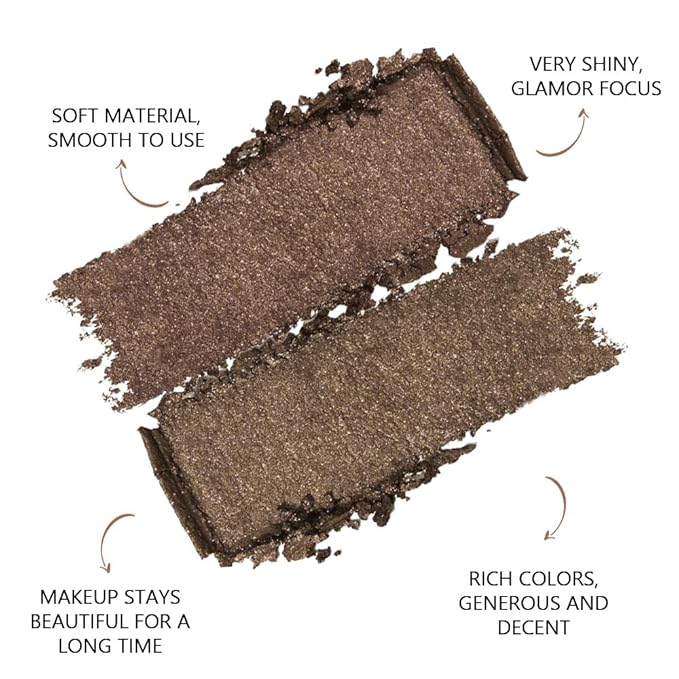 Double color eye shadow, Eyeshadows Creamy, high pigment eye makeup palette, matte shimmer metal eye shadow powder, Blendable, Ultra-Pigmented, Easy to Apply, Matte & Shimmer, (05)