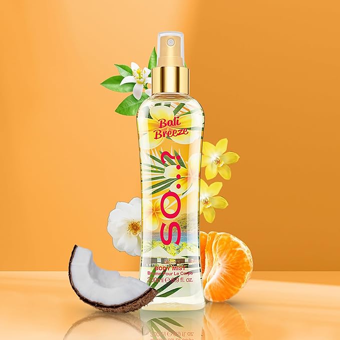 So...? Bali Brezze Body Mist for Women - 6.9 oz Body Mist - Pack of 2