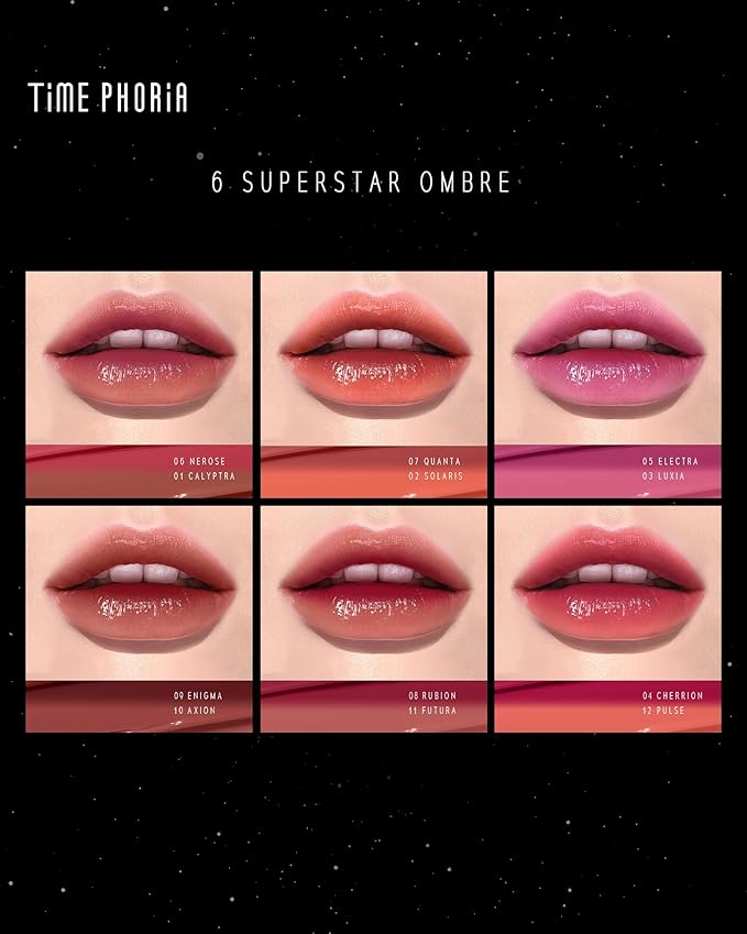 STELLAR DUST LIP STAIN-Long Lasting, Waterproof and Transferproof Lip Tint, Glossy Finish Lip Gloss, Lightweight Lipstick, High Coverage, Stocking Stuffers For Teen Girls (12 PULSE)