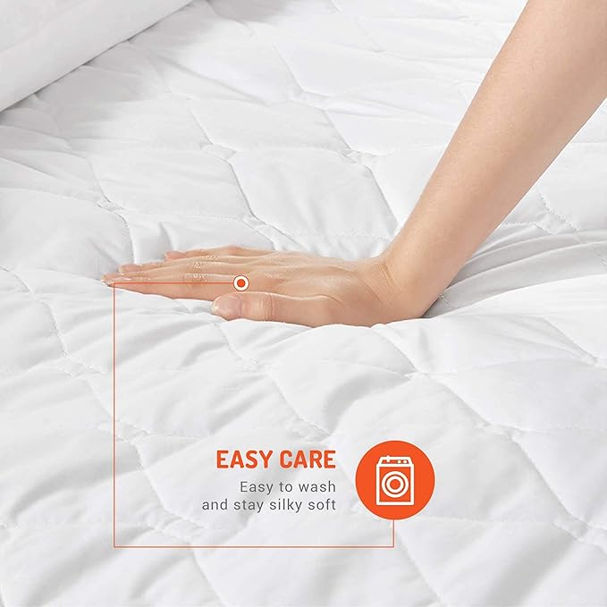 Degrees of Comfort Heated Mattress Pad Full Size | Zone Heating Electric Bed Warmer W/Auto Shut Off | Fit Up to 15 Inch | 12.5ft Long Cord - 54x75 Inch, White