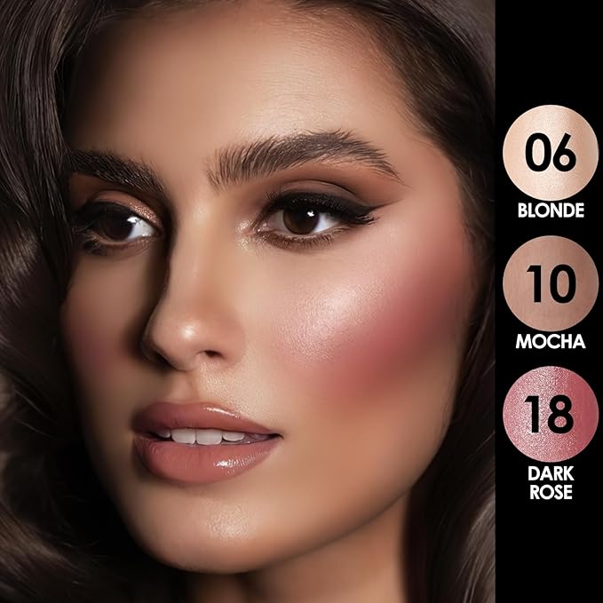 FOCALLURE 3PCS Cream Contour Stick - Highlighter Bronzer Blush Set for Face Sculpting, Non-Greasy Longwear Makeup, Easy to Blend with Natural Matte Finish,SET 8