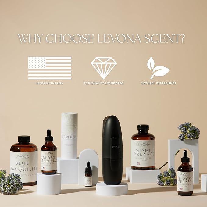 Levona Scent Essential Oil - Aroma for Home, Office, Hotel & Spa, Ideal for Humidifiers & Diffusers, Fragrance with Grapefruit Peel, Fresh Lemon, Litsea - 10ml / 0.33 fl oz, Hotel Romance