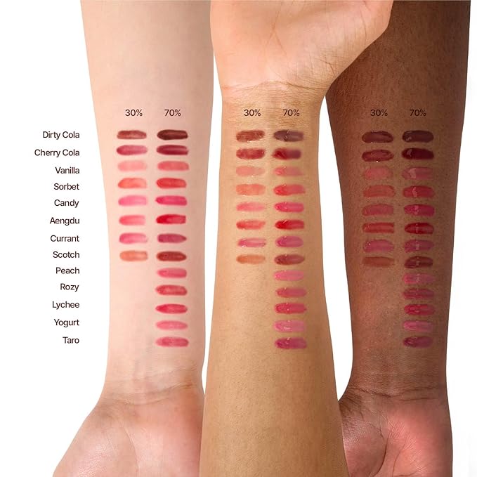 fwee 3D Voluming Gloss 70% (Rich) | Peach 70% | High Shine, Non-Sticky Lip Gloss for Makeup | Long-Lasting, Moisturizing Gel Formula | 30%, 70% Pigment Options | 5.3g