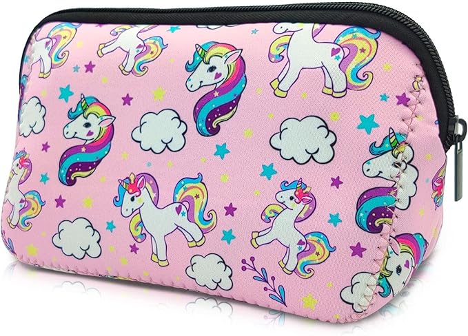 Cosmetic Bag Waterproof Neoprene Zipper Pouch Travel Portable Toiletry Makeup Bags Organizer Case for Women and Girls