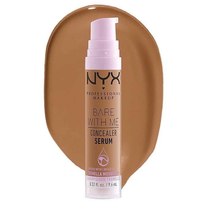 NYX PROFESSIONAL MAKEUP Bare With Me Concealer Serum, Concealer Makeup For Up To 24Hr Hydration - Deep Golden