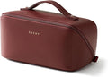 EACHY Travel Makeup Bag,Large Capacity Cosmetic Bags for Women,Waterproof Portable Pouch Open Flat Toiletry Bag Pattern Makeup Bag