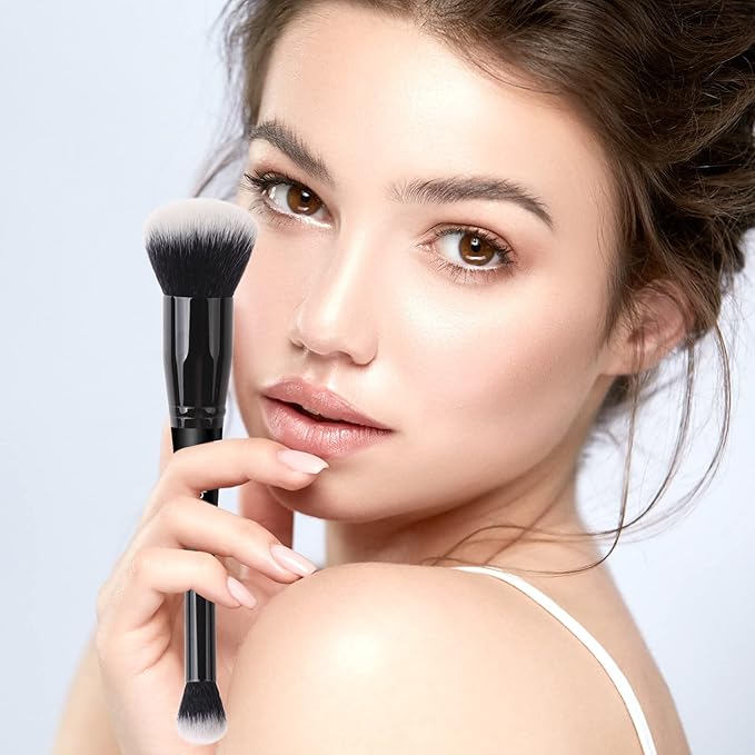Makeup Brushes Daubigny Dualended Foundation Brush Concealer Brush Perfect for Any Look Premium Luxe Hair Rounded Taperd Flawless Brush Ideal for Liquid, Cream, Powder,Blending,