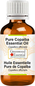 Greenwood Essential Pure Copaiba Essential Oil (Copaifera officinalis Steam Distilled 50ml (1.69 oz)