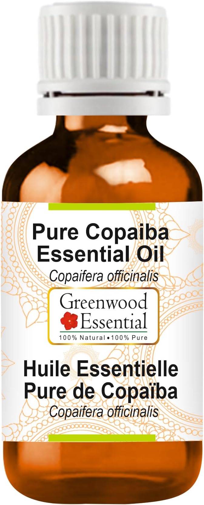 Greenwood Essential Pure Copaiba Essential Oil (Copaifera officinalis Steam Distilled 5ml (0.16 oz)