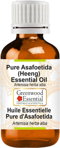 Greenwood Essential Asafoetida (Heeng) Essential Oil Pure | Non-Sticky | Non-Greasy | Lightweight | Men & Women | All Skin Types | Steam Distilled 5ml (0.16 oz)