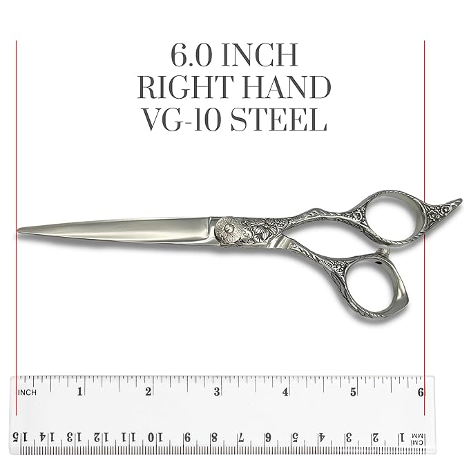 6" Virtuoso Hair Scissors - VG10 Japanese Steel Shears for Professional Use (Hair Cutting Scissors)