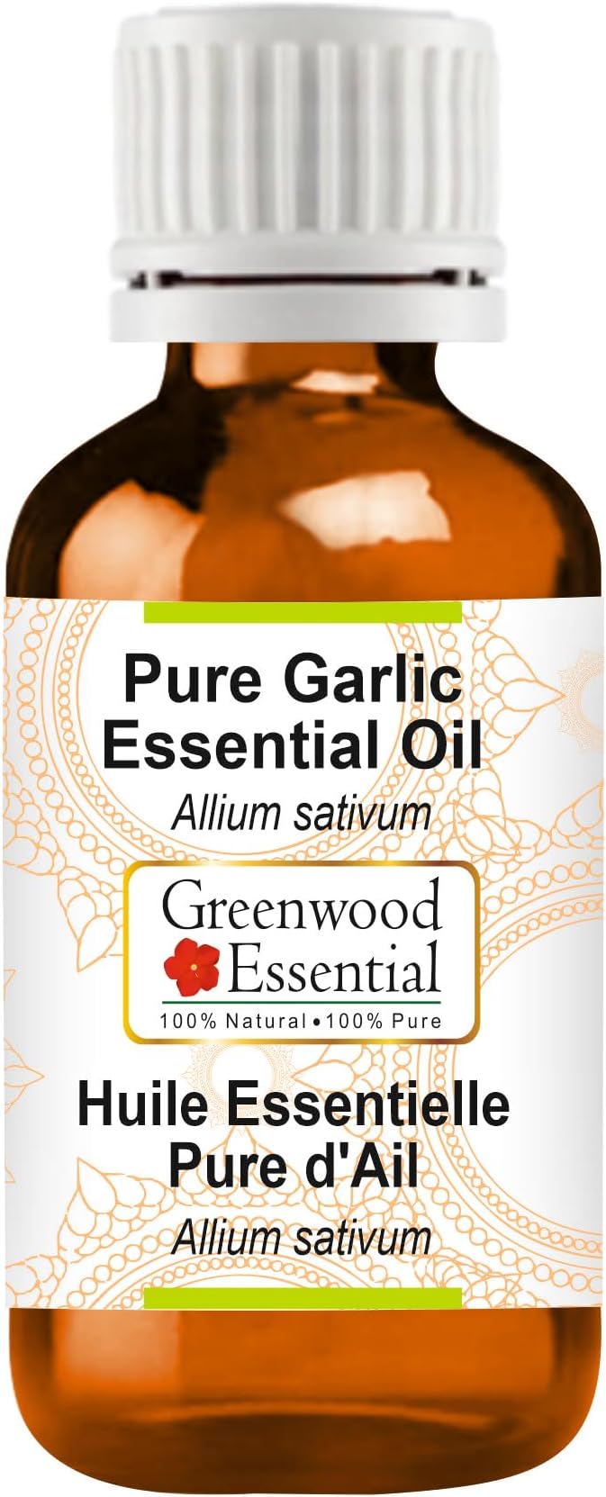 Greenwood Essential Pure Garlic Essential Oil (Allium sativum Steam Distilled 15ml (0.50 oz)