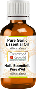 Greenwood Essential Pure Garlic Essential Oil (Allium sativum Steam Distilled 30ml (1.01 oz)