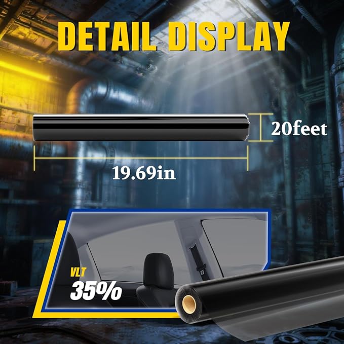 ARANA Nano Ceramic Window Tint Car 35% Percent, Automotive 35% Window Tints Professional Privacy Film for Car Trucks, 99% UV Heat Blocking Anti Glare & Scratch 20" in x 20'Ft