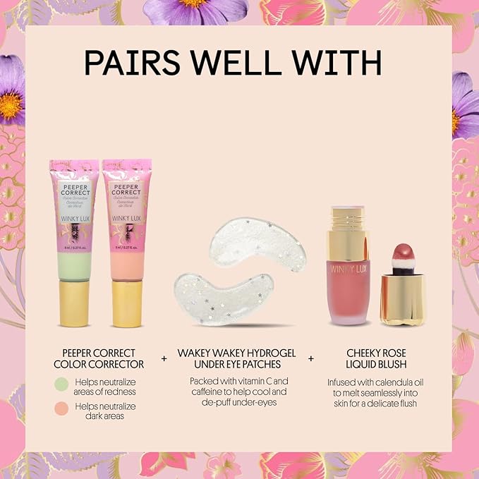 Winky Lux Peeper Perfect Under Eye Concealer, Makeup & Eye Brightener, Full Coverage Concealer for Dark Circles, Color Corrector & Eye Primer, With Collagen, Hyaluronic Acid & Vitamin E (Very Fair)