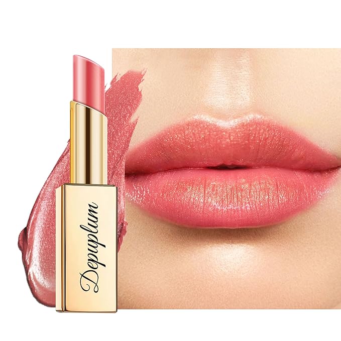 Rose Pink Lipstick Moisturizing for Women Shimmer Tinted Lip Balm Hydrating Nourishing Lip Gloss Vegan& Cruelty Free Lip Makeup, ZG120 Peace