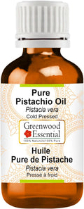 Greenwood Essential Pure Pistachio Oil (Pistacia Vera) Cold Pressed 30ml (1 oz)