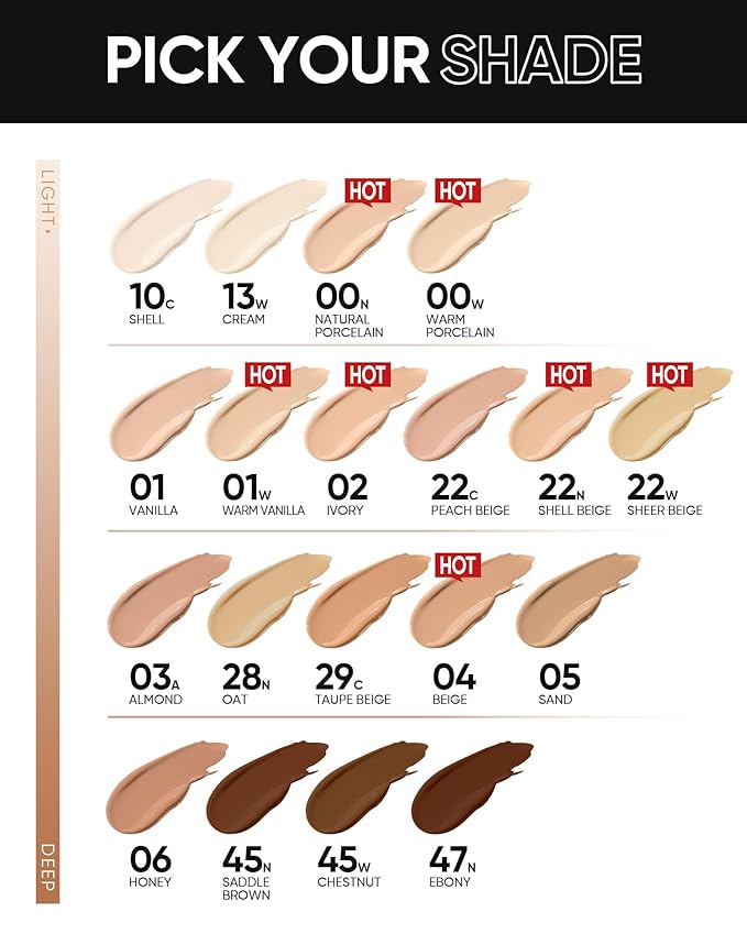 Full Coverage Cushion Foundation, Weightless, Skin Fit, Satin Glow Finish, Oil-Control Waterproof Foundation, Sweatproof Flawless BB Cream CC Korean Makeup,Tattoo Cover Up, Buildable(#01W WarmVanilla)