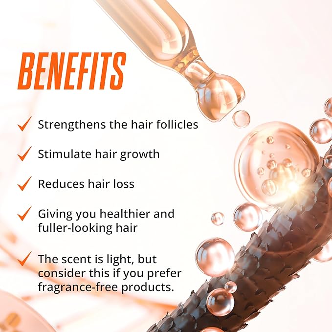 Abera Hair Growth Serum for Hair Loss, Natural Hair Regrowth Treatment for Hair & Beard with Biotin & Castor Oil, Recommended Combo (1 Serum + Gift)