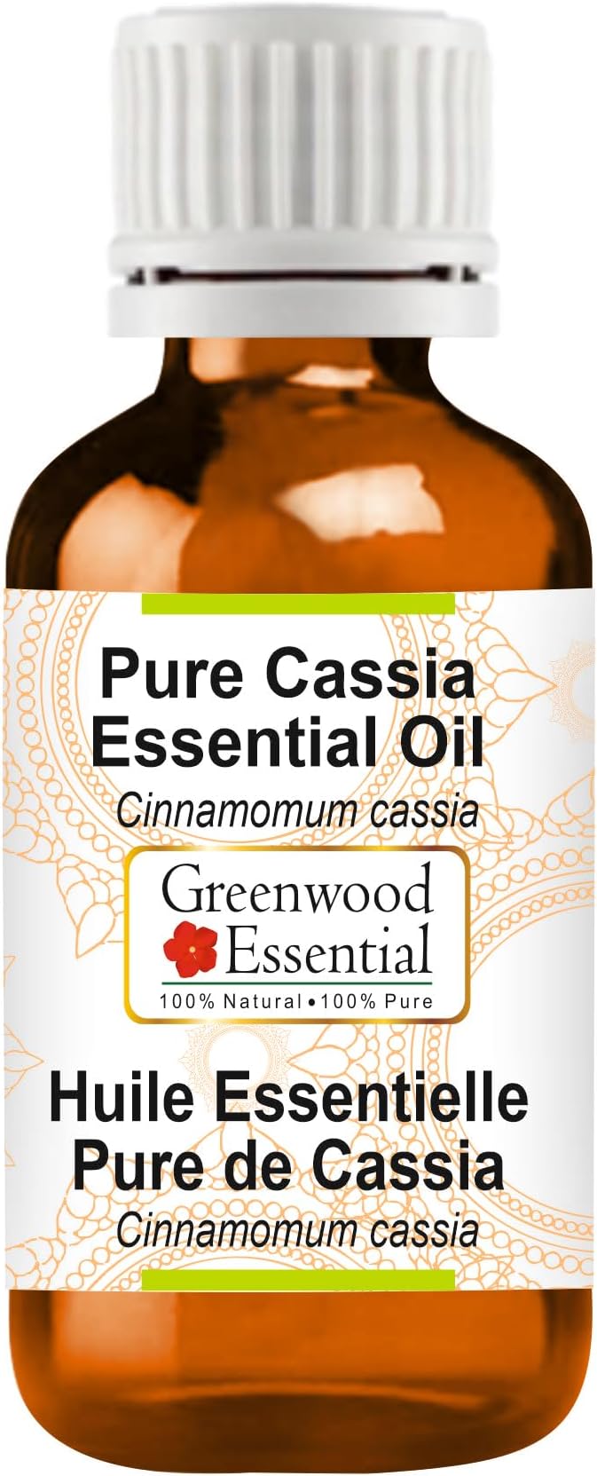 Greenwood Essential Pure Cassia Essential Oil (Cinnamomum Cassia Steam Distilled 5ml (0.16 oz)