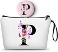 Happy Birthday Friendship Womens Bridesmaid Coolest Gifts for Sister Teacher Coworkers Personalized Travel Makeup Cosmetic Bag with Mirror Valentines Mothers Day Christmas Graduation P
