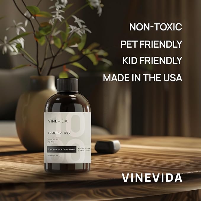 VINEVIDA [32 Fl Oz] Cuban Tobacco Fragrance Oil for Cold Air Diffusers, Essential Oils for Diffuser Oil Refill & Air Freshener Room Spray