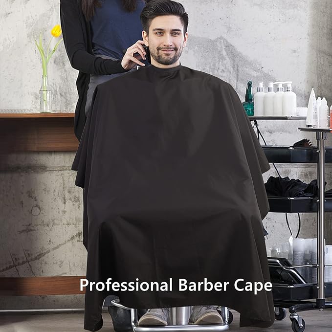 Barber Cape,Professional Salon Hair Cutting Cape,56x63 inches Large Hairdresser Cape for Haircut,Coloring,Makeup,Styling
