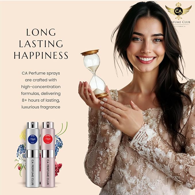 CA Perfume Impression of Libre Women Intense Amber Fougere Scent Long Lasting Perfumes for Women Eau De Parfum Travel Size Refillable Atomizer Spray 0.27 Fl Oz 8ml (Set of 2)