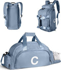 Birthday Gifts for 6 7 8 9 10 11 12 13 Year Old Girls, Initial Gym Bags with Shoe Compartment, Dance Bag for Girls, Monogram Kid Overnight Bags, Small Travel Duffle Tote (Letter C)