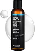 WELLAGE Hyper Peptide Skin Booster Face Toner - Korean Beauty Facial Astringent, Infused Peptide PHA, Anti-Aging, Wrinkle & Elasticity Improvement - for Uneven Texture, Reduces Pores, 6.76 fl.oz.