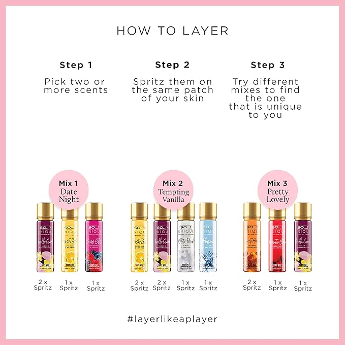 So...? Unique Body Mist - Peony Blush for Women - 5.1 oz Body Mist - Pack of 3