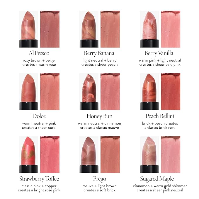 LAURA GELLER NEW YORK Italian Marble Sheer Lipstick - Prego - Hydrating & Lightweight - Vitamin E & Caster Seed Oil - Cream Finish