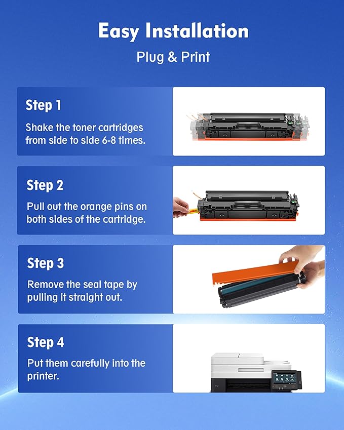 414A Black Toner Cartridge (with Chip) - Comaptible Replacement for HP 414A Black Toner Cartridge, Works with HP Color Laserjet Pro MFP M479fdw M454dw M454dn M455dn M479fdn Printer | W2020A (2 Pack)