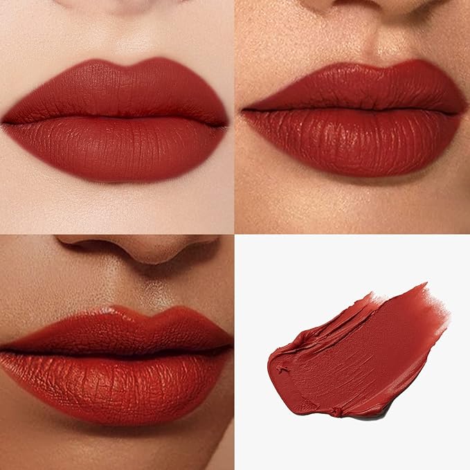 Catkin Moist Lipstick Hydrating High Impact Color Infused with Vitamin E and Avocado Oil Smooth Soft Texture Long Lasting Glow + Matte Finish 2pcs Set 04