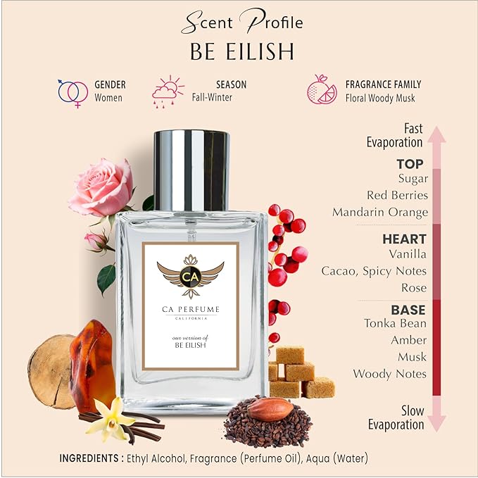 CA Perfume Impression of By Ailish for Women Amber Vanilla Fragrance Long Lasting Perfumes for Women Eau De Parfum 1.7 Fl Oz 50ml