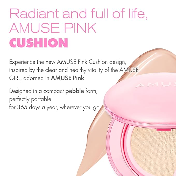 Amuse SEOUL DEW POWER VEGAN CUSHION ([REFILL] 01 PURE) | Dewy, glow, long-lasting, clean beauty, lightweight, natural look, foundation for sensitive skin, hydrating cushion