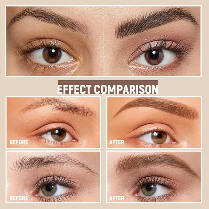 Eyebrow Pencil, Microblading Eyebrow Pencils for Women, Premium Magic 3D Waterproof Microblading Eyebrow Pen 4 Fork Tip Tattoo Pencil, Eye Brow Makeup Long-Lasting for Women (Black)
