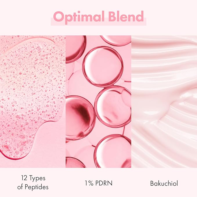 TOSOWOONG Pink Peptide 12 PDRN Serum With Salmon DNA PDRN 10,320ppm, 12 Peptides, Niacinamide, Skin glow, Hydrating, Moisturizing, Firming, Uneven Skin Tone, Korean Skincare, 33ml, 1.11 fl.oz.