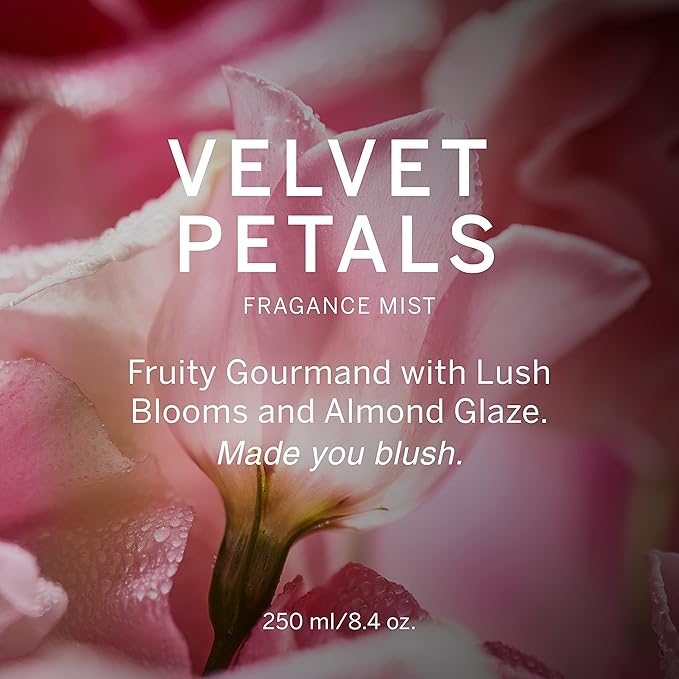 Victoria's Secret Velvet Petals Body Mist for Women, Perfume with Notes of Lush Blooms and Almond Glaze, 250 ml / 8.4 oz
