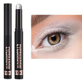 Silver Eyeshadow Stick, Shimmer Cream Single Eyeshadow Pencil Makeup, High Pigmented Crease-proof Eye Shadow Brightener stick, Hypoallergenic Waterproof Long Lasting Eye Highlighter Stick (18#)