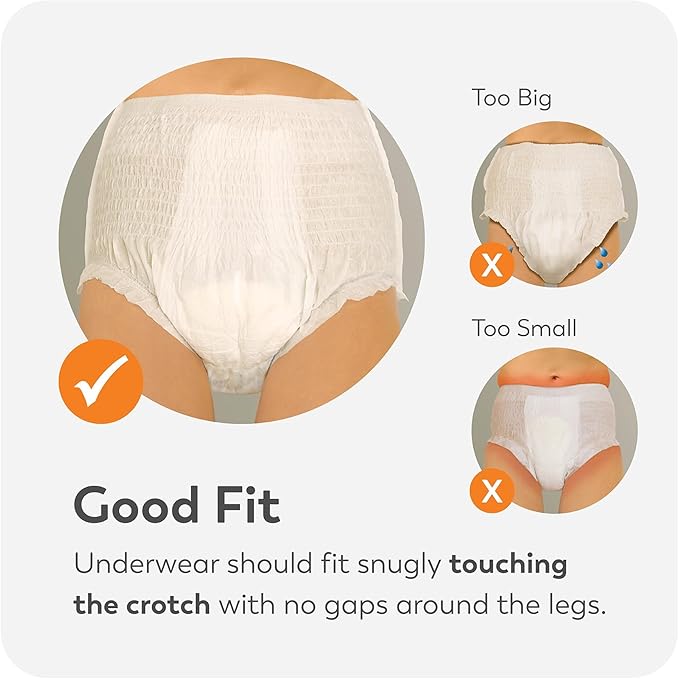 Tranquility Premium OverNight Disposable Absorbent Underwear (16 Count) - L, 44-54 in. Waist - Maximum Absorbency, All-Night Sleep, Breathable Comfort, 16 Adult Diapers